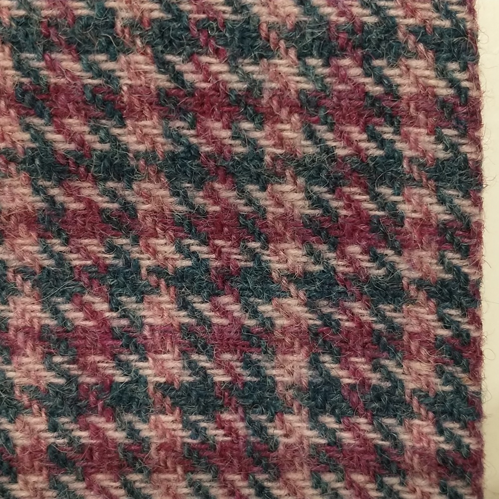 Jantzen Vintage Wool Set Cardigan Sweater Plaid Check Skirt Plum 60s Classic - Picture 4 of 8